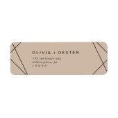 Géométrique moderne | Étiquette d'adresse de retou (Devant)