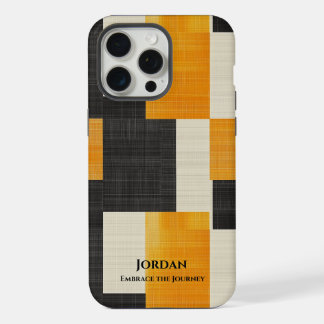 Géométrique Moderne Gras – Style Noir et Orange