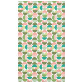 Géométrique Moderne Vert & Peach Nappe (Devant)