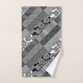 Géométrique, Motif, noir et blanc (Serviette à main)