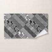 Géométrique, Motif, noir et blanc (Serviette à main)