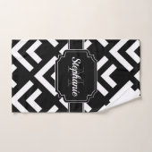 Géométrique noir et blanc (Serviette à main)