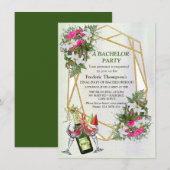 Géométrique - Parties scintillant d'or carte de ba (Devant / Derrière)