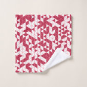 Géométrique rose magenta moderne (Gant de toilette)