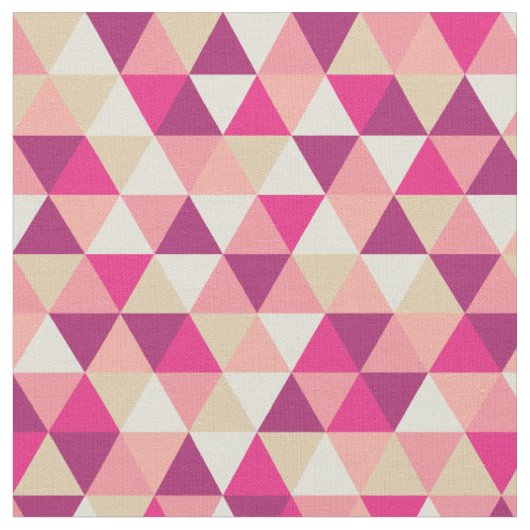 Géométrique rose moderne | Tissu (Fermer)