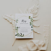 Géométrique Tropical Vert Feuille espagnol RSVP