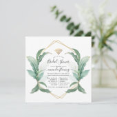 Géométrique Végétation Douche Virtuelle Invitation (Debout devant)