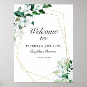 Géométrique Verdure Couples Affiche de bienvenue d (Devant)