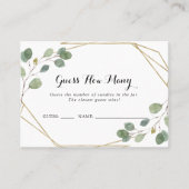 Géométrique Vert Devine Combien De Carte De Jeu (Devant)