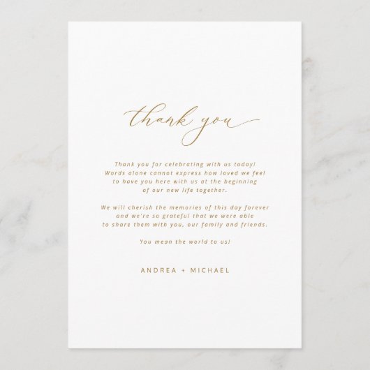 Géométrique Vert Mariage or Menu (Dos)