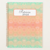 Géométrique verte, pêche, melon et corail (Devant)