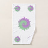 Géométrique Violet et Vert (Serviette à main)