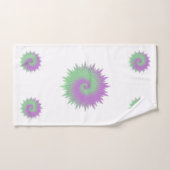 Géométrique Violet et Vert (Serviette à main)