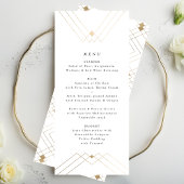 Géométrique White Gold Gatsby Tall 2 Mariages Menu