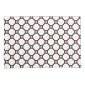 Geometrisch 007 neutraal en blauw kussensloop (Voorkant-Rechts)