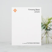 Geometrisch 02 - Oranje Briefhoofd Ontwerp (Staand voorkant)