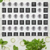 Geometrisch 2 Logo-patroonontwerp Theedoek (Gevouwen)