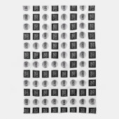 Geometrisch 2 Logo-patroonontwerp Theedoek (Verticaal)