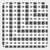 Geometrisch 2 Logo-patroonontwerp Vierkante Sticker (Voorkant)