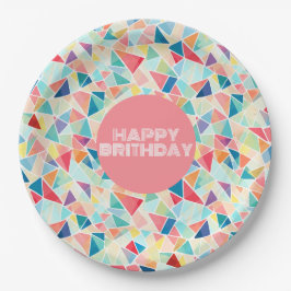 Geometrisch 2K Patroon Paar Teenslippers Papieren Bordje