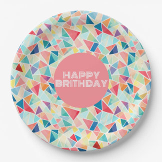 Geometrisch 2K Patroon Paar Teenslippers Papieren Bordje