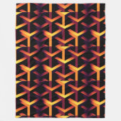 Geometrisch 3D optische illusiepatroon fleece deke Deken (Voorkant)