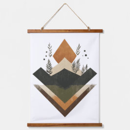 geometrisch aardelement hangend wandkleed