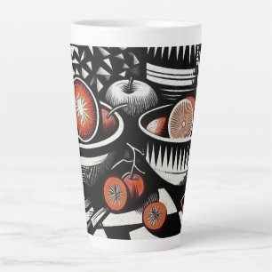 geometrisch aardewerk latte mok