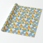 Geometrisch Abstract achtergrondontwerp Cadeaupapier (Uitgerold)