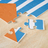 Geometrisch Abstract achtergrondontwerp Legpuzzel (Zijkant)