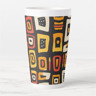 geometrisch Abstract afrikaans patroon Latte Mok