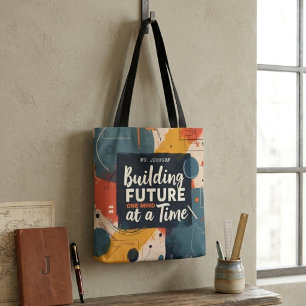 Geometrisch Abstract Bouwen Toekomstige Leraar Gif Draagtas