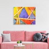 geometrisch abstract canvas afdruk (Insitu (Woonkamer))