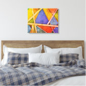 geometrisch abstract canvas afdruk (Insitu (Slaapkamer))