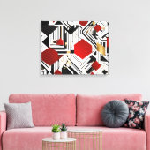 Geometrisch Abstract Canvas Afdruk (Insitu (Woonkamer))