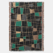 Geometrisch, abstract deken (Voorkant Verticaal)