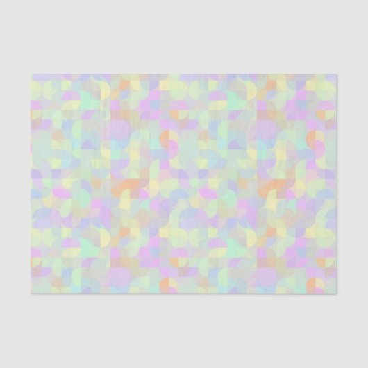 Geometrisch Abstract gedempt pasta Boho Mod Tissuepapier (Voorkant)
