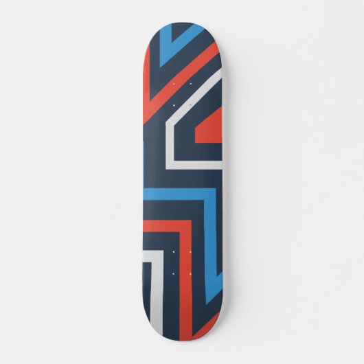 Geometrisch Abstract graffiti-patroon Skateboard (Voorkant)