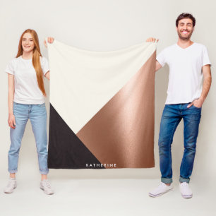 Geometrisch Abstract kleurenblok Fleece Deken