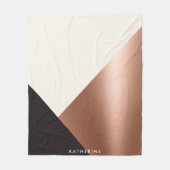Geometrisch Abstract kleurenblok Fleece Deken (Voorkant)