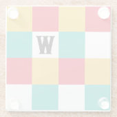 Geometrisch Abstract Kleurrijk Gepersonaliseerd Mo Glazen Onderzetter (Achterkant)