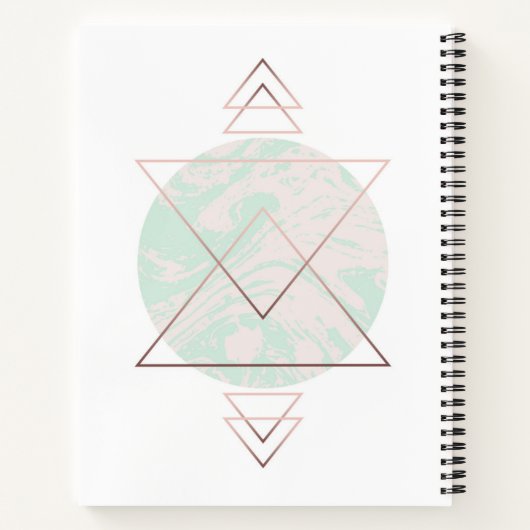 Geometrisch Abstract kunstontwerp Notitieboek (Achterkant)