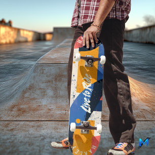 Geometrisch Abstract - Live to Ride Bold Skateboard
