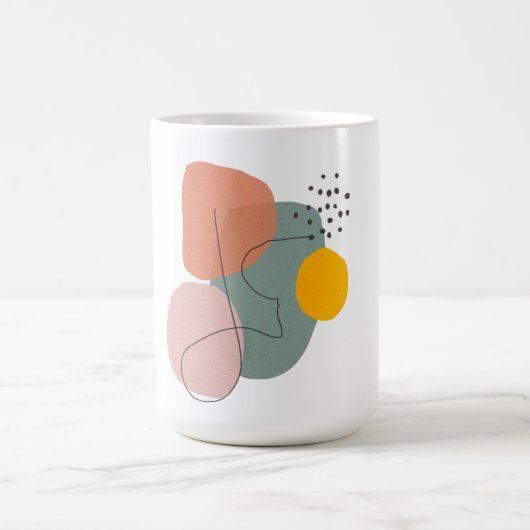 Geometrisch, abstract, minimaal, modern, pastel magische mok (Midden)