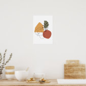 Geometrisch, abstract, minimaal, modern, pastel, P Poster (Keuken)