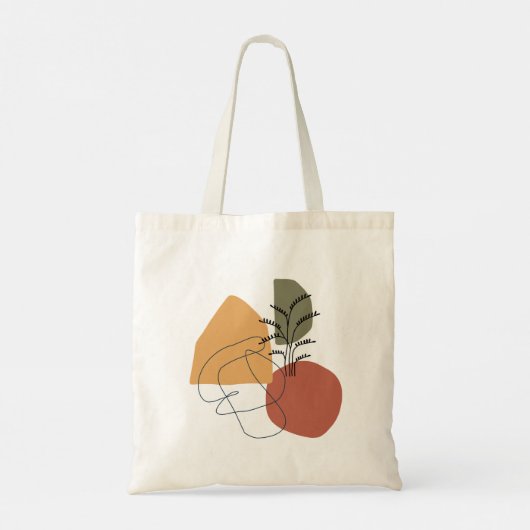 Geometrisch, Abstract, minimaal, modern, pastel Tote Bag (Achterkant)