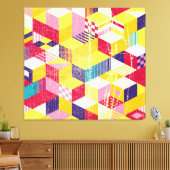 Geometrisch, abstract naadloos  ontwerp. canvas afdruk (Insitu (Woonkamer))