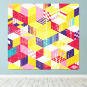 Geometrisch, abstract naadloos  ontwerp. canvas afdruk (Insitu (Houten vloer))