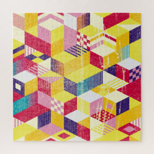 Geometrisch, abstract naadloos ontwerp. legpuzzel