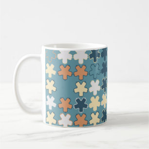 Geometrisch abstract naadloos patroon van gekleurd koffiemok